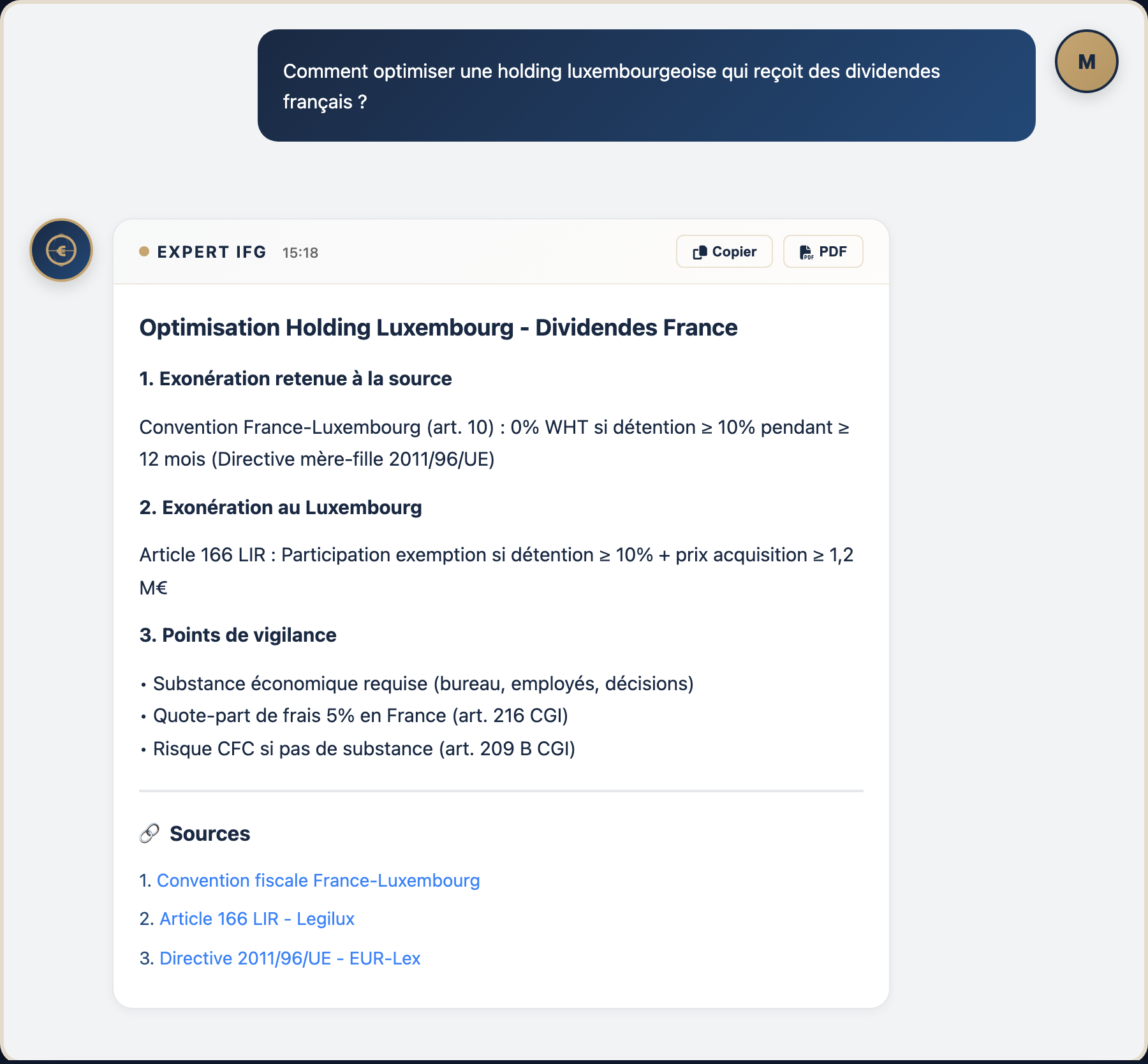Exemple réponse détaillée